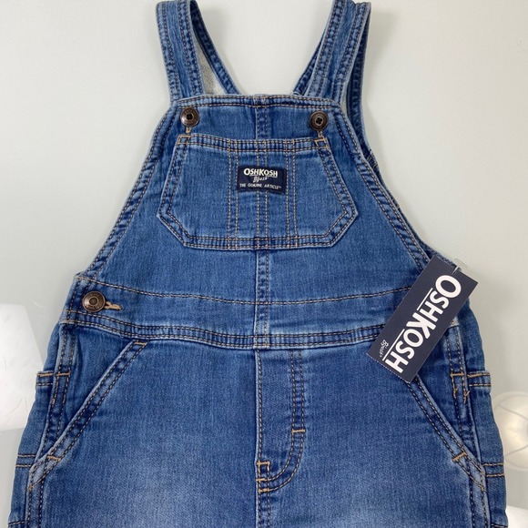 OshKosh B'gosh Other - OshKosh B'gosh Baby Boys‎ Denim Overalls Bib Pants 24M Blue  NEW Snaps